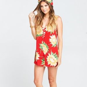 Show Me Your MUMU Sunflower Romper NWT Large